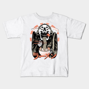 Grim Reaper Love Ramen Kids T-Shirt
